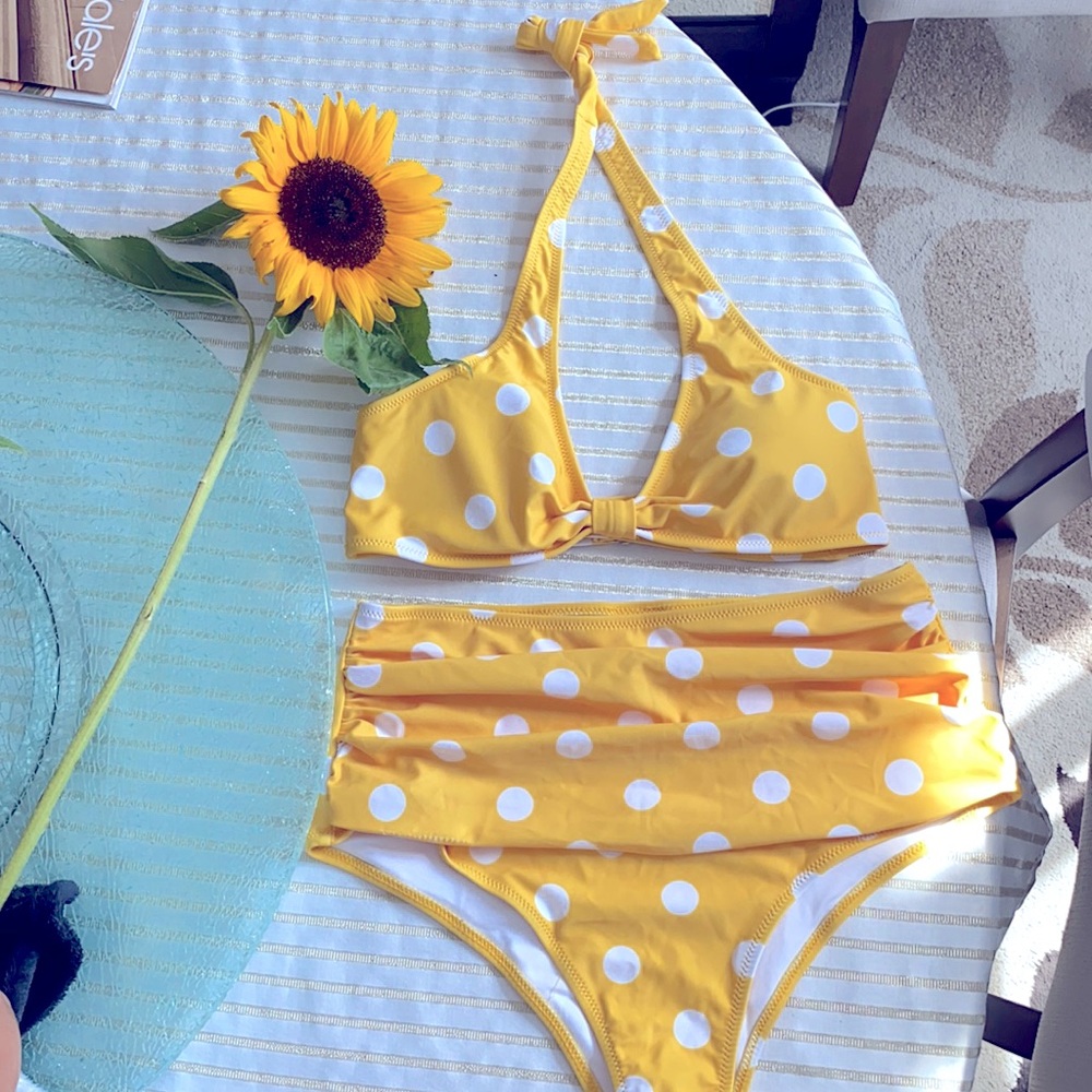 Yellow Polkadot bikini
